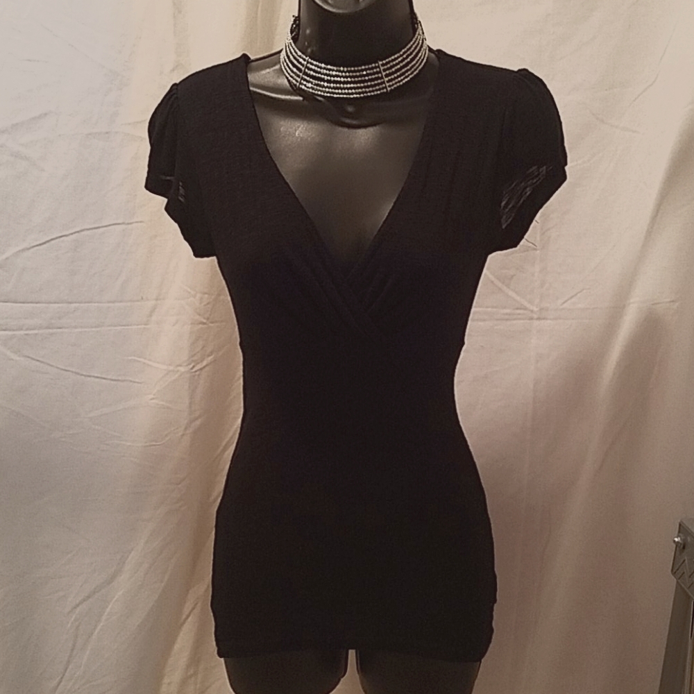 Black Fitted Knit Top